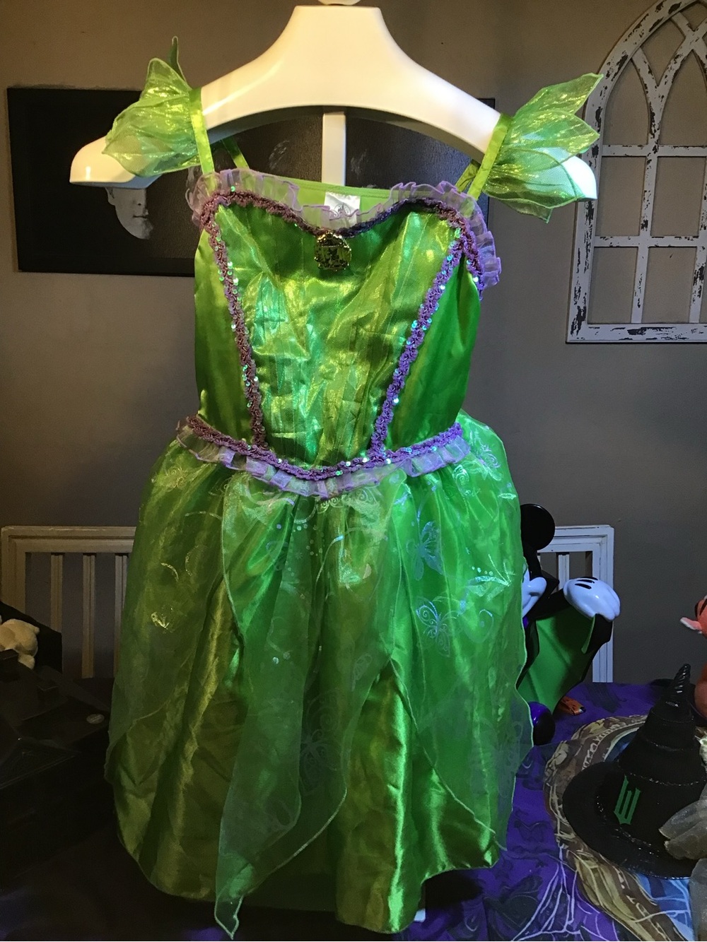Disney parks Peter Pan Tinkerbell girls dress up size 9/10